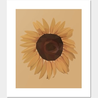 Low Poly Sunflower Posters and Art